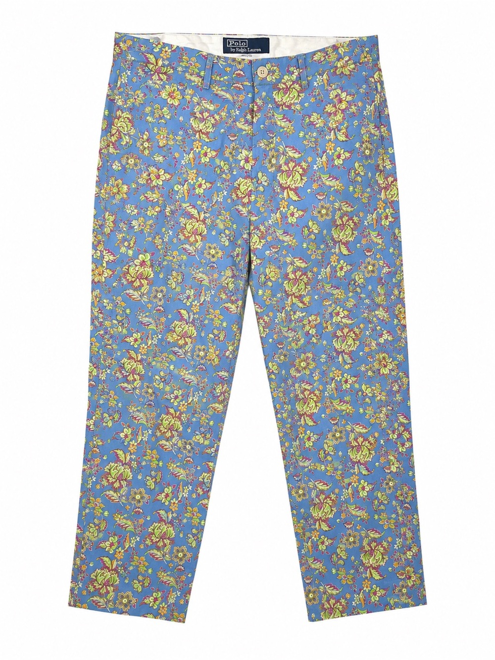 Vtg Polo Ralph Lauren Floral Chino Pants Women Sz 12 Large Whimsigoth Boho